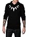 Mens Black Pullover Hoodie Sweatshirt | Panther Necklace Logo, L