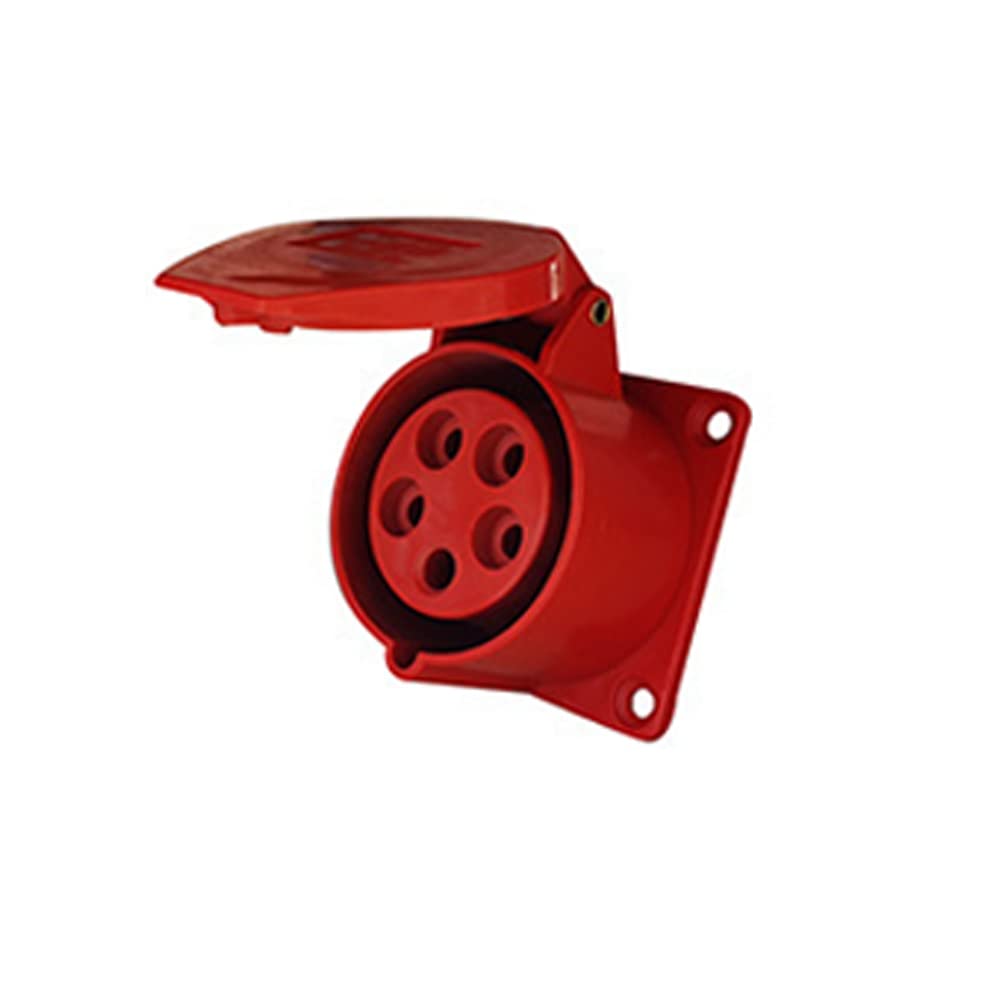 ExcInter 5PIN 32A Panel concealed socket Industrial Plug Sockets 2P+E Weatherproof IP44 Camping Caravan Industrial