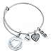 Infinity Collection Mother Daughter Jewelry, Mother Daughter Bangle Heart Charm- Love Between A Mother and Daughter is Forever, Mother's Day Gift, Gift for Mom