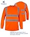 Kolossus 100% Polyester ANSI Class 2 Compliant High Visibility Long Sleeve Safety Shirt (Orange, Large)