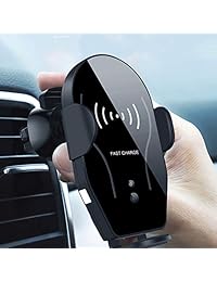 Soporte para teléfono para automóvil GRAVMATIC con soporte de sujeción automático para teléfono celular, motor y capacidad de recorte de ventilación de aire Carga inalámbrica con movimiento giratorio de 360 ??grados Compatible con iPhone Xs Max XR