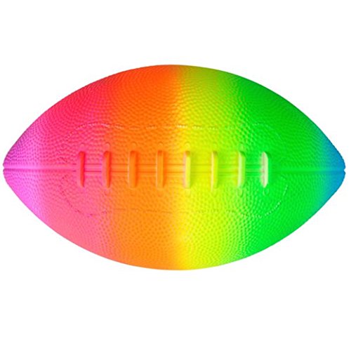 Rainbow Design Medium Inflatable Latex Football