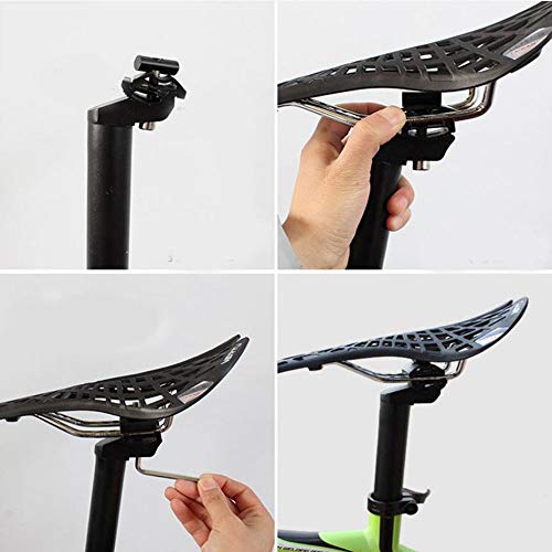 HUA 31.6 x 300 mm Alloy Seatpost 1.244inchx11.81inch Bike Bicycle Alluminium Alloy Seat Post with Micro Adjust Clamp