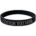 Body Candy Customizable Black Silicone Style 2 Stretch Custom Personalized Message Bracelet