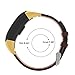 ANCOOL Compatible with Vivosmart HR Watch Bands Leather Wristbands Replacement for Vivosmart HR Tracker- Dark Brown