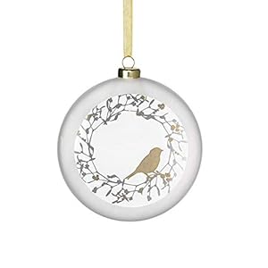 Onbekend kerstdecoratie kerstbal kerstboombal poëziebal plat medaillon bedrukt met wielen