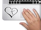 Heart with Cross Symbol Decal Funny Laptop Skin Macbook Trackpad Keypad Sticker Window
