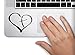 Heart with Cross Symbol Decal Funny Laptop Skin Macbook Trackpad Keypad Sticker Window