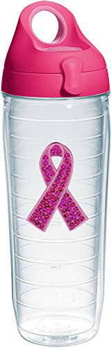 Tervis 1231845 Pink Sequins Ribbon Tumbler with Emblem and P