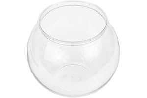 BCOATH Clear Plastic Fish Bowl Small Aquarium Tank for Goldfish Portable Fish Keeper for Home Decor and Hydroponic Plants Decorative Fish Tank Container