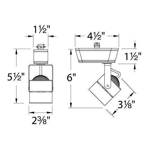 WAC Lighting HHT-809LED-WT Low Voltage 120V Luminaire H Track