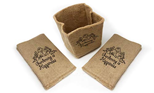 Organic Jute Grow Pots – 7 Gallon Fabric Grow Bags, Eco-Friendly Planters for Your Garden! When Planting is This Easy, Gardening is Happiness. (3X Pack)