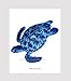 Gnosis Picture Archive Blue Sea Turtles Decor Art Prints Set of 4 Unframed Beach Coastal Decor Wall Art