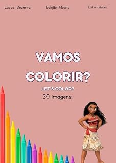 Livro Vamos colorir : Edição Moana