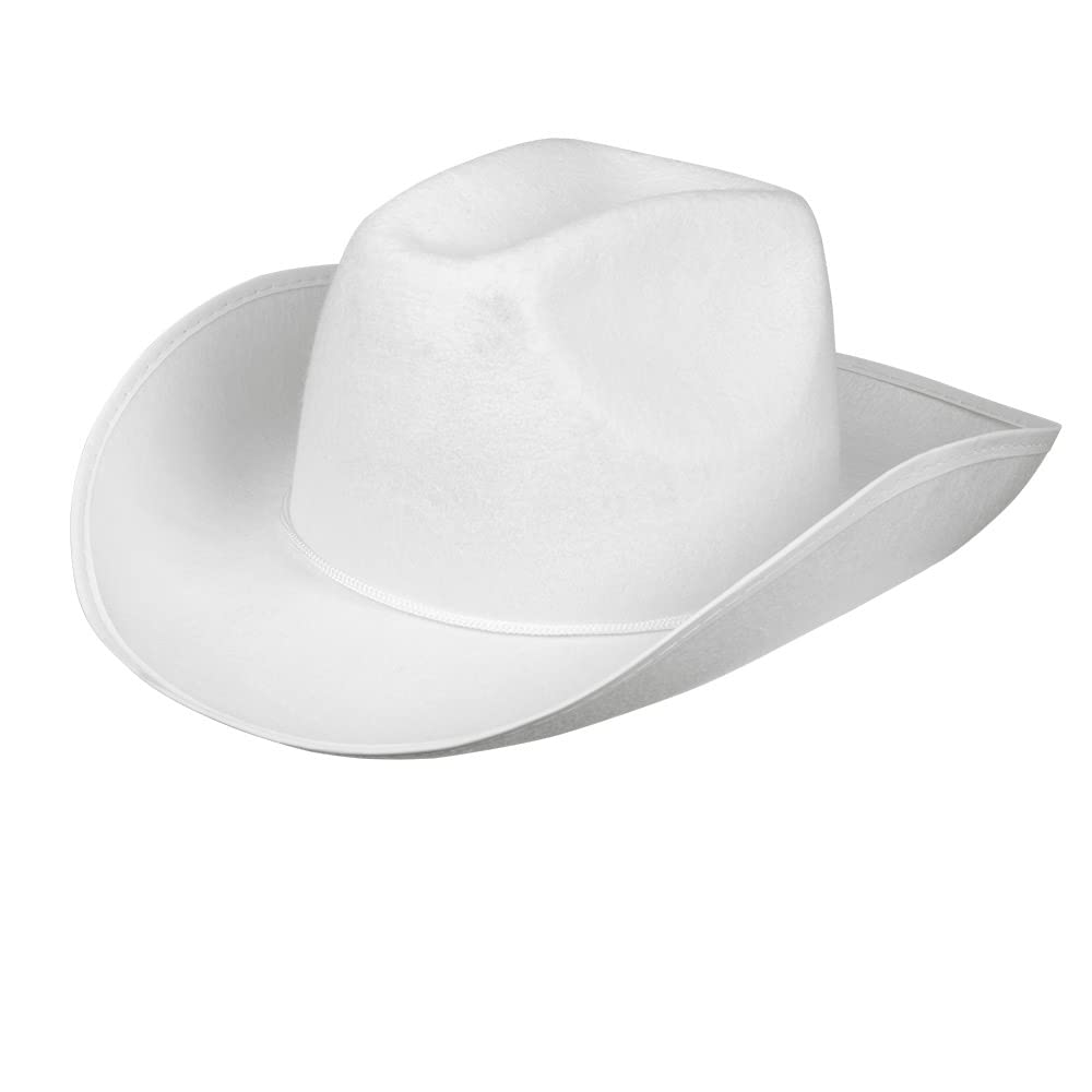 Boland Adult Cowboy Hat, Western Fancy Dress Accessory, Unisex, For Men and Women, Sheriff, Rodeo, Party, Festival, Halloween, Cowboy Dress Up, One Size (White)