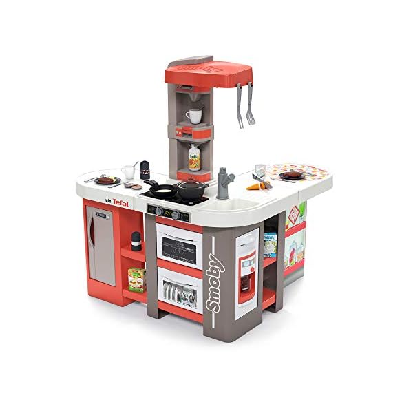 Smoby - Tefal Studio Bubble XXL Küche – Küche in extravaganter Winkelform, mit Sound, für Kinder ab 3 Jahren, mit viel…