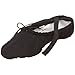 Sansha unisex-adult Pro 1 Canvas Ballet Slipper,Black,13 M (11 M US Women's/9 M US Men's)