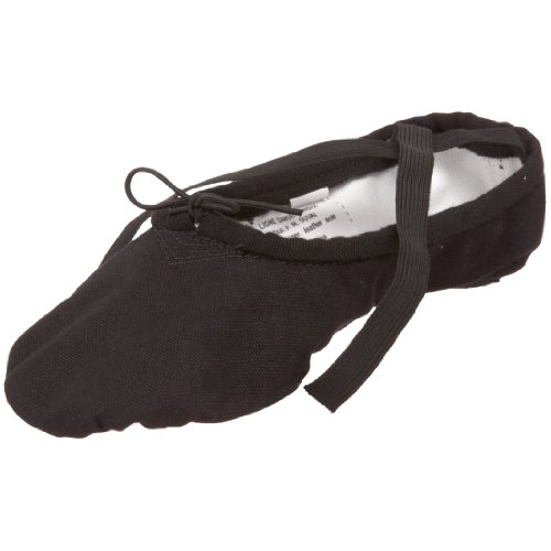 SANSHA Pro 1 Canvas Ballet Slipper,Black,14 W (12 W US Women's/10 W US Men's)