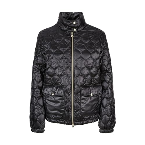 Geox Women's W MYLUSE Short JKT Jacket, Black, 38 (Herstellergröße: 44)