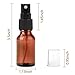 15ml (0.5oz) Empty Glass Spray Bottles (12 pack) - Refillable Containers with Black Fine Mist Sprayer for Misting Aromatherapy, Essential Oils, Cleaning, Room Sprays (Amber) by THETIS Homes