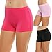 Ekouaer Panty Womens 3 Pack Comfort Covered Waistband Panties,Black/Pink/Rosered,Medium