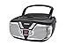 Sylvania Portable CD Boombox with AM/FM Radio, Retro Style, (Black)thumb 1