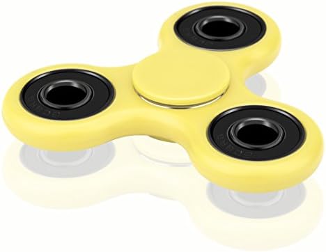 Amileeo High Speed Fidget Spinner Helps Focusing Thinking Stress Reducer Relieves Anxiety Boredom Tri-Spinner Focus Anti-Anxiety Toys for Kids and Adults(Yellow)