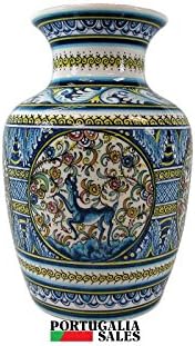 Hand Painted Ceramic Decorative Vase Louca de Coimbra XVII Century Recreation Made In Portugal #106/1700
