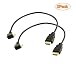 Seadream 2Pack 1Foot 90 Degree Down Angle Micro HDMI Male To HDMI Male Cable Connector (2Pack Down Angled) primary