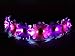 Festie Fever Light Up Purple and Pink Flower Crown with 3 Modes