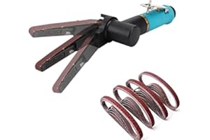 SI FANG Mini Handheld Angle Grinder Industrial Pneumatic Tool Mini Air Belt Sander for Spot Welding Parts Grinding, Burr Remo