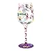 Top Shelf Thank Glass – Unique Wine Lover Gifts-Hand Painted, 1 Count, multi-colored