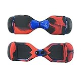 Silicone Case for T1 SWAGTRON Electric Self Balancing Scooter Full-Body Scratch Protector Cover Skin for T1 Hover Board (Scooter not included) (RD/BK)