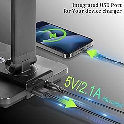 LED Desk Lamp with 10W Wireless Charger and USB