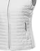 Made by Emma Tight Fit Solid Basic Quilted Vest Side Rib Panel Details Snow White XL