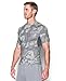 Under Armour Men's UA HeatGear Armour Printed Short Sleeve Compression Shirt Medium Overcast Gray