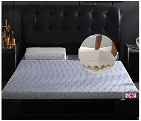YANGLIYU Mattress Topper Latex Memory Foam 6cm Thickness Foldable Suitable for Double Beds, Single Dormitories, Tatami Mats (Color : Gray, Size : 180x200cm)
