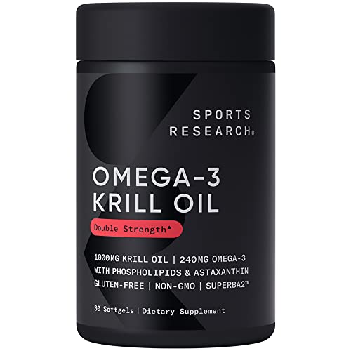 Sports Research Krill Oil Supplement with EPA & DHA Omega 3