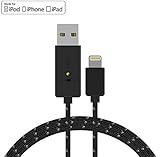Smart & Secure Fast-Charge USB-to-Lightning Cable for iPhone 6s/6s+/6/6+/5/5S, iPad Air, iPad Mini: 2X Fast Charging & Hack-Proof