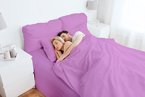 Imperial Luxury Cotton Sheet's Premium Collection 600 Thread Count 100% Egyptian Cotton, 15'' Deep Pocket Solid Pattern Softness & Easy Care 4-Piece Sheet Set.(Lilac/King)
