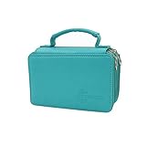 72 Slots Deluxe PU Leather Colored Pencils & Gel Pens Case, Handy Large Capacity Multi-layer Students Artists Travel Organizer Bag Box Pencil Holder (Green)