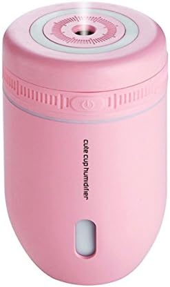 220ml Aroma Essential Oil Ultrasonic Diffuser,Cool Mist Humidifiers with Night Light, Four-Color Choice, Auto Shut-Off for Bedroom, Car, Spa，Home，Office and Baby Room(Pink)
