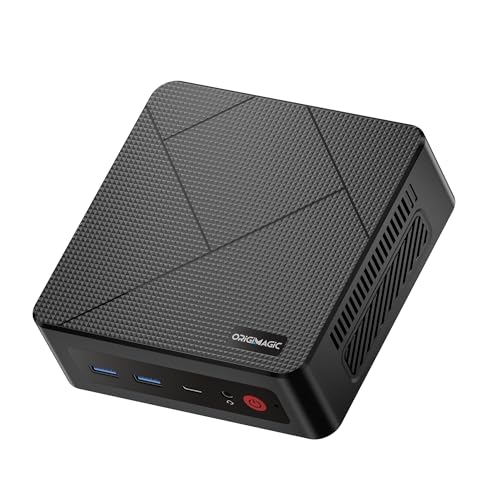 origimagic C4 Air Mini PC, Ryzen 5 3500U, RAM 8 GB DDR4 2400MHz, SSD 256 GB + Ranura NVMe PCIe 3.0, Gráfica Vega 8, 3 Pantallas 4K, WiFi 5/BT 5.0, Mini PC para Oficina, Negocios y hogar