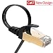 VANDESAIL CAT7 RJ45 Network Ethernet Cable High Speed STP LAN Cord Gigabit 10/100/1000Mbit/s Gold Plated Lead (2m/ 6.5ft, Black-3pack) primary