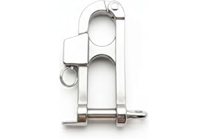 QualiTime Quick Release Snap Shackle - 316 Stainless Steel Quick Release Shackle, Fixed Bail Snap Shackle for Sailing, Camping, Gym, Pets, Surfing, Diving, Fishing