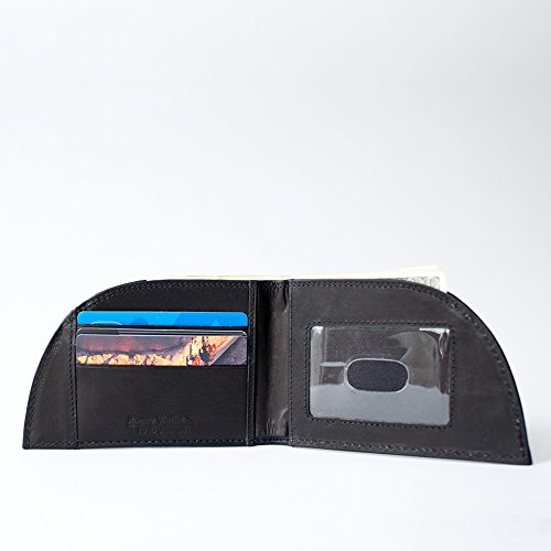 Front Pocket Wallet by Rogue Industries - Genuine American Bison Leather with RFID Block - Black
