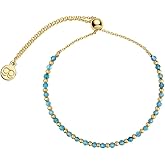gorjana - Power Gemstone Brooks Bracelet 9 1/4" - 18k Gold-Plated Brass - Genuine Gemstone Selection - Adjustable Closure - Elegant and meaningful design