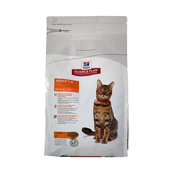 Science Plan Gatto Adult Optimal Care, Mangime secco per gatto, Gusto pollo, kg. 2