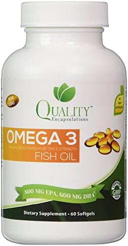 Omega 3 Fish Oil **%100 Pure** Burpless ** Triple Strength, Natural Lamon flavord, Non-GMO, 60 gelcaps
