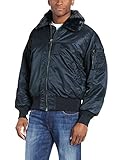 Alpha Industries Men's B-15 Nylon Flight Jacket, Replica Blue, Medium